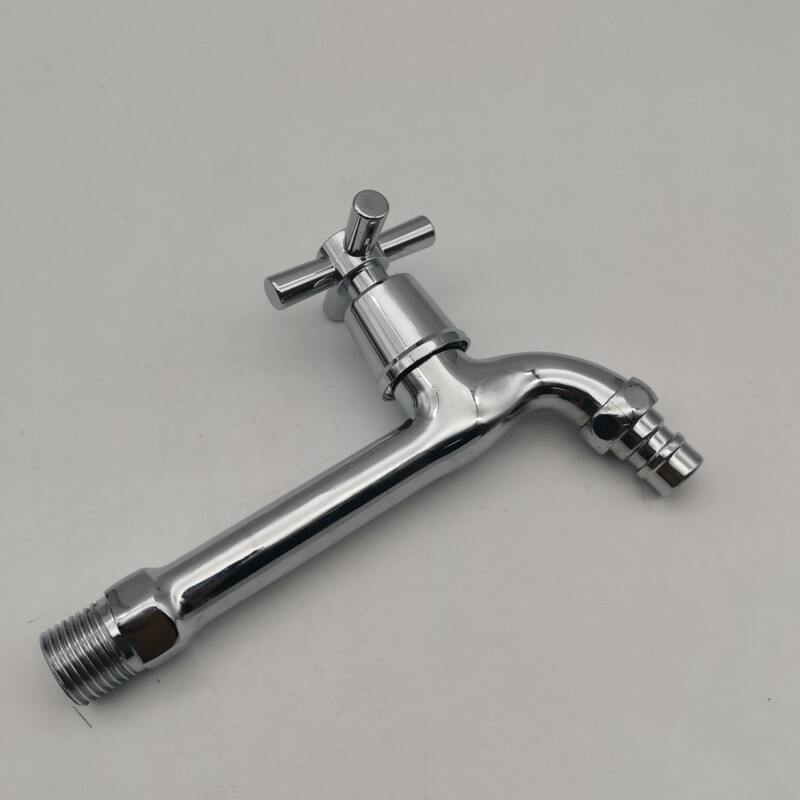 Self-produced 17cm cross-wheel washing machine spiral extended nozzle wall mop pool small faucet