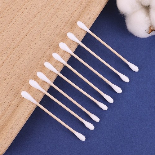 Japanese square box cotton swabs, wooden stick double-ended cotton swabs, 200 pieces, makeup cotton remover, disposable cotton swab box manufacturer