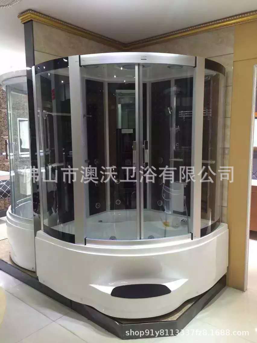 Sala de vapor con computadora 1,3 m doble con bañera de masaje de acrílico baño integral sala de ducha de vapor húmedo