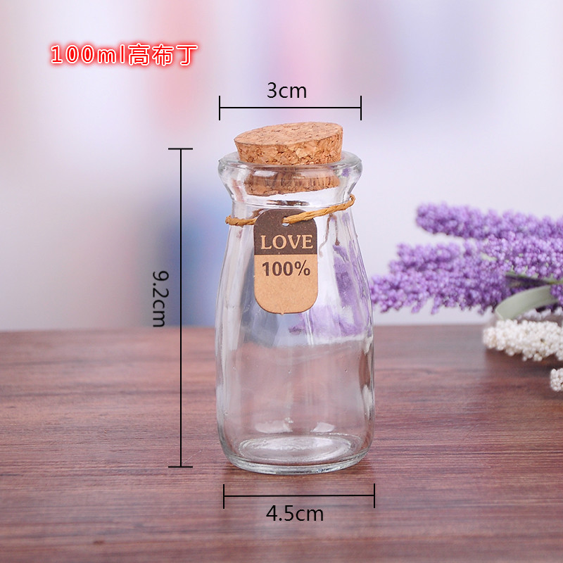 EXPRESIÓN DEL SEGUNTO DIY Botella de mar transparente tapón de madera botella de vidrio flotante botella de arco iris botella de deseo botella de estrella material