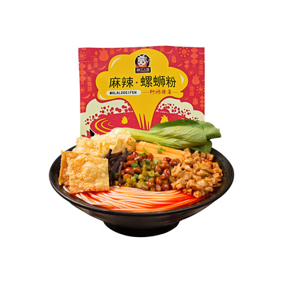柳江人家麻辣螺蛳粉330g*3袋柳州正宗美食酸辣螺丝粉|ms