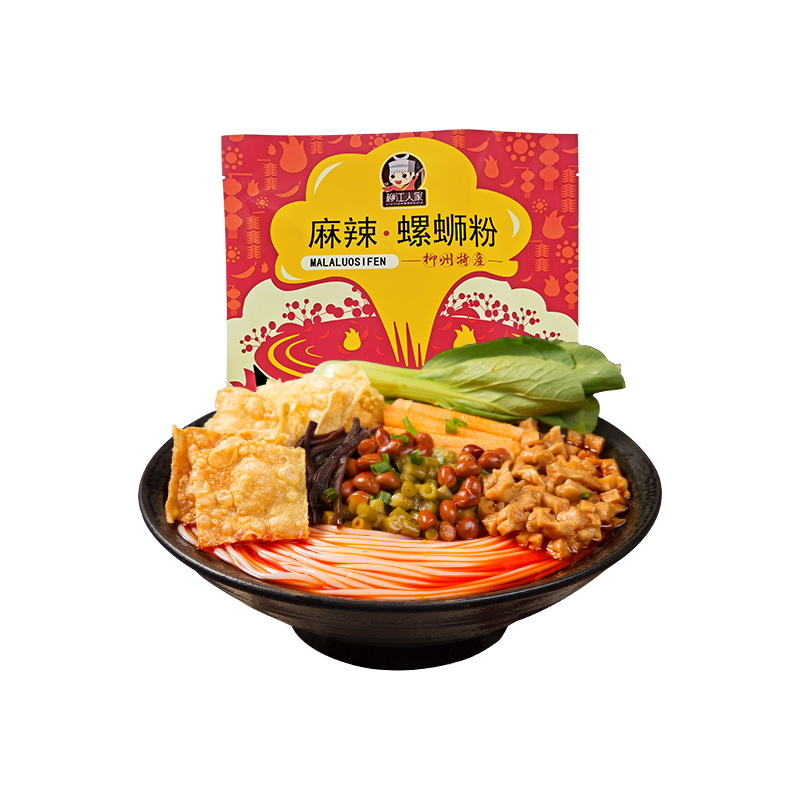 柳江人家麻辣螺蛳粉330g*3袋柳州正宗美食酸辣螺丝粉|ms