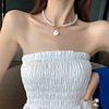 Sexy necklace from pearl, chain for key bag , short choker, 2021 collection, European style, internet celebrity