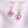 Fashionable trend multicoloured earrings, necklace, chain, set, accessory, Korean style, wholesale