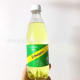 香港进口玉泉忌廉味汽水奶油苏打水碳酸饮料胶瓶装500ml 24瓶一箱