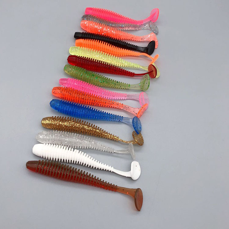 15 Colors Soft Paddle Tail Fishing Lures Fresh Water Bass Swimbait Tackle Gear