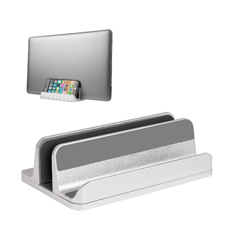 Aleación de aluminio portátil soporte vertical base portátil aleación de aluminio escritorio disipación de calor soporte de almacenamiento
