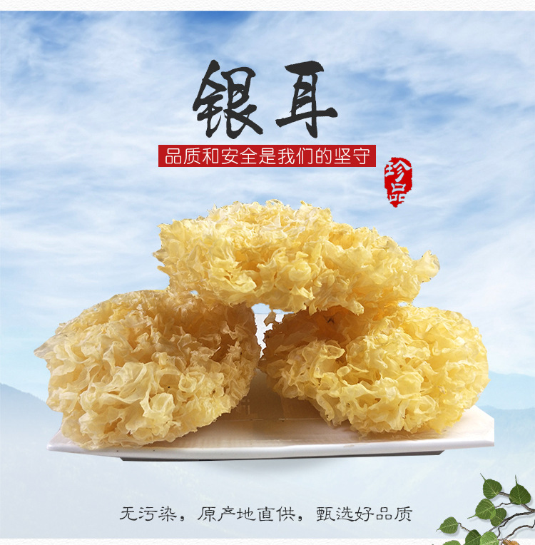 Dried Tremella Fungus Yin Er 500g Silver Ear Mushroom Pieces Natural Sun Dried for Cooking and Dessert Soup overview