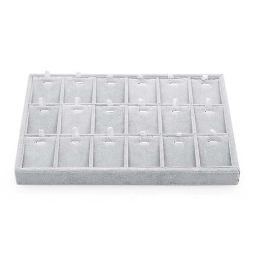 Ice gray velvet jewelry tray ring tray pendant tray necklace tray bracelet viewing tray jewelry storage tray wholesale