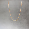 Necklace stainless steel, golden chain from pearl, 18 carat, pink gold