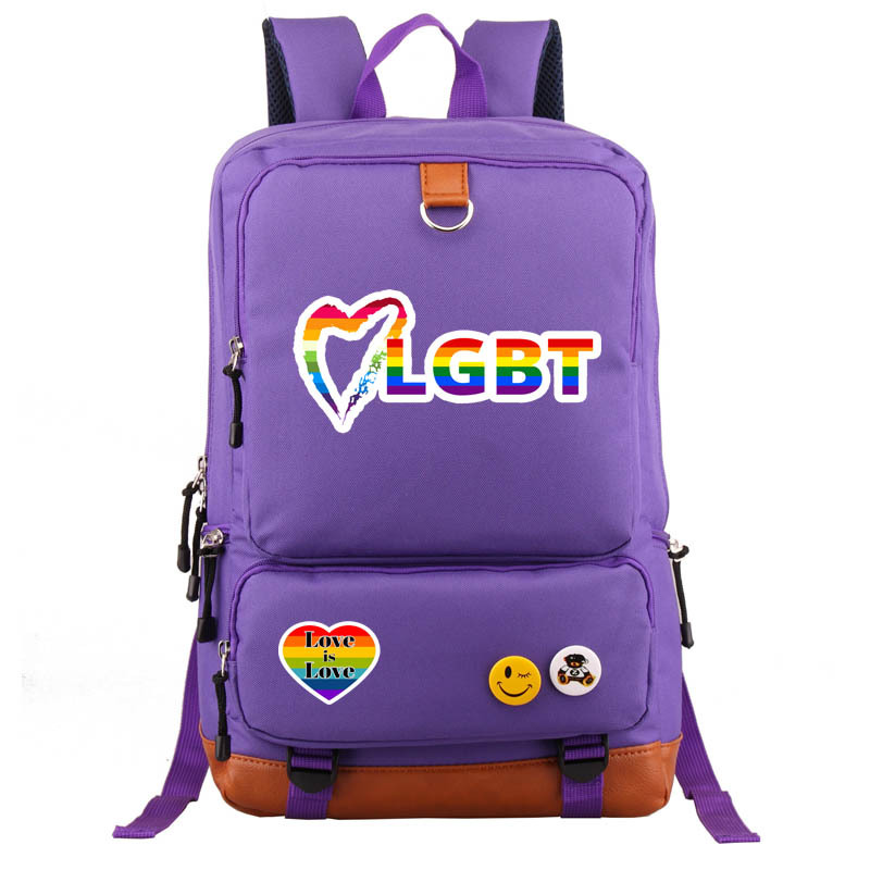 Waterproof 20 Inch Letter Rainbow Holiday Daily School Backpack display picture 28