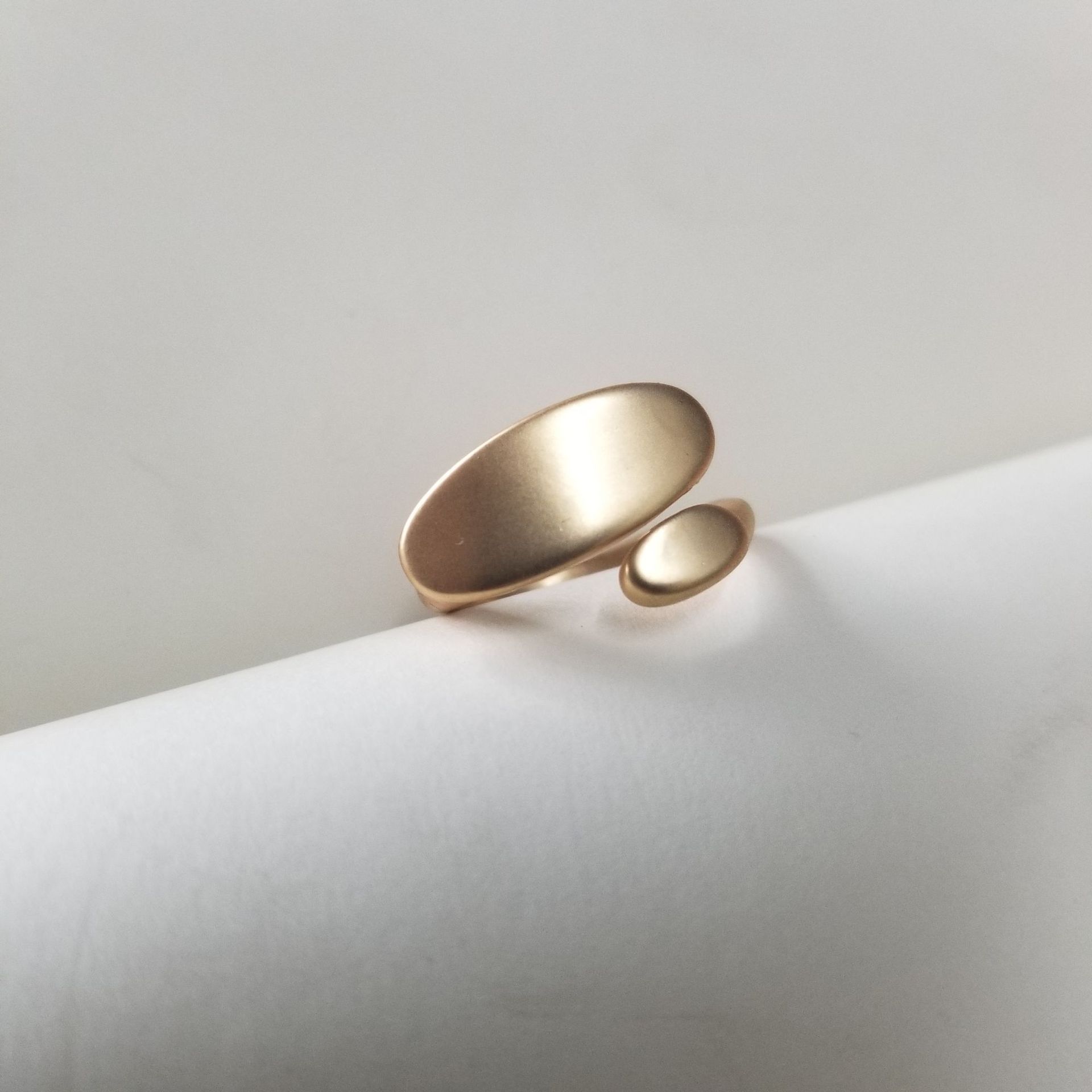 Basic Modern Style Classic Style Water Droplets 18K Gold Plated Metal Wholesale Adjustable Ring Open Rings display picture 9