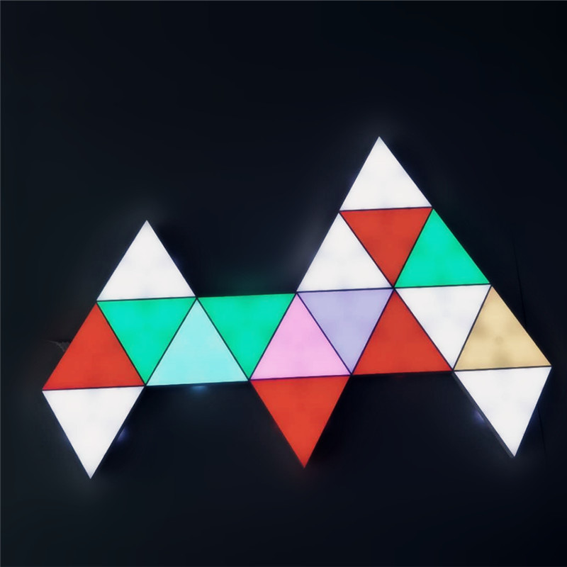 新款卧室灯手机APP智能三角拼接灯 三角形模块灯手机控制幻彩灯|ms