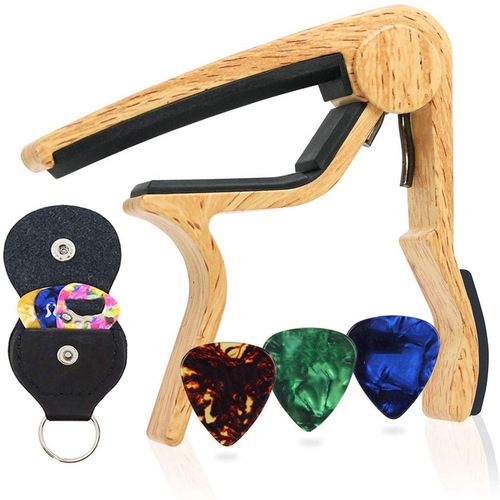 Folk guitar capo ukulele electric guitar clip Guitar capo free pick + pick clip