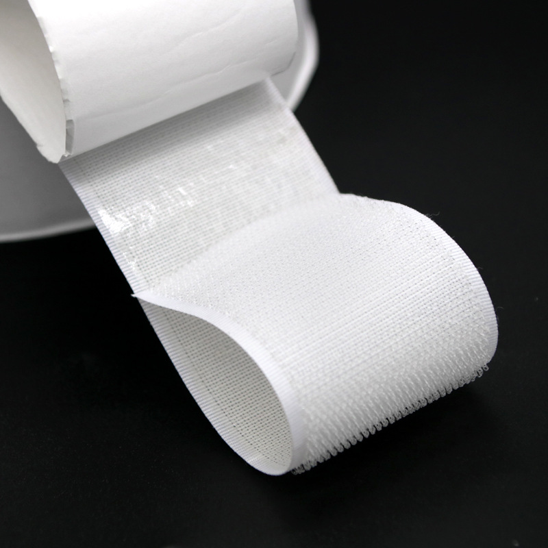 Fábrica al por mayor adhesivo Velcro auto-adhesivo cortina niño y madre pegatinas hebilla con superficie de gancho negro adhesivo de doble cara Velcro