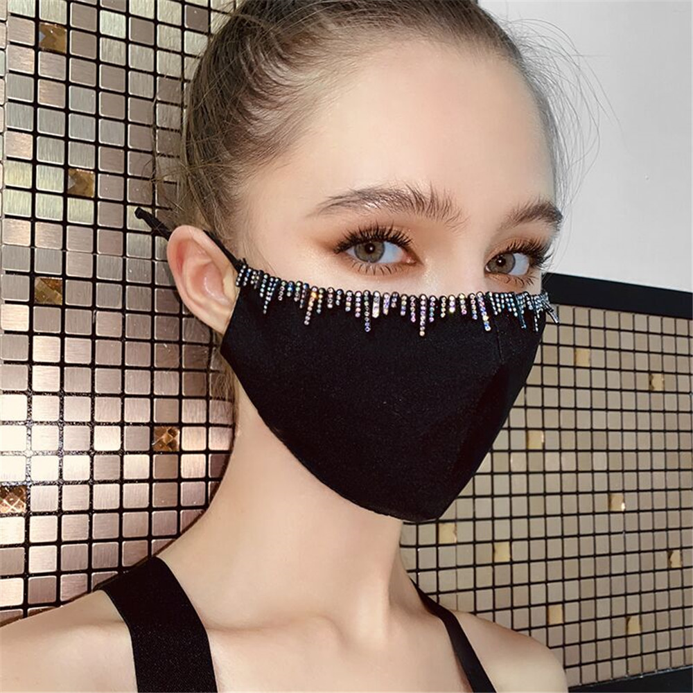 colorful flash drill breathable earhook mouth mask NSYML132650