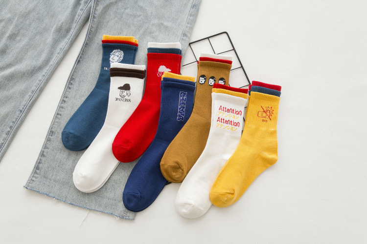 fashion trendy colorful cotton socks  NSFN9332