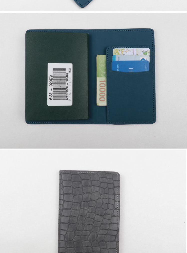 عبر الحدود حصريًا للإبداع Pu حقيبة جواز رجال محفظة رجالية مشبك بطاقة مصرفية حزمة محفظة نقدية display picture 5