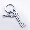 DIY stainless steel keychain Drive Safe Handsome. I love you