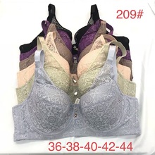 有钢圈D杯大码四排扣调整型文胸 全蕾丝时尚全罩杯大胸显小内衣