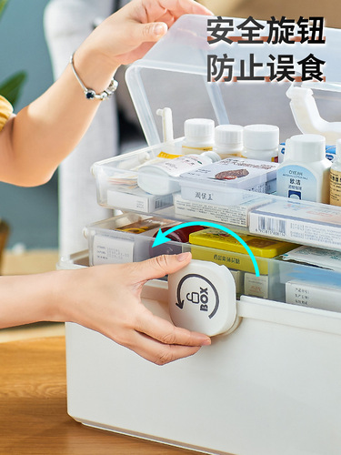 Medicine box home medicine storage box medicine box household large capacity health medical emergency large first aid box