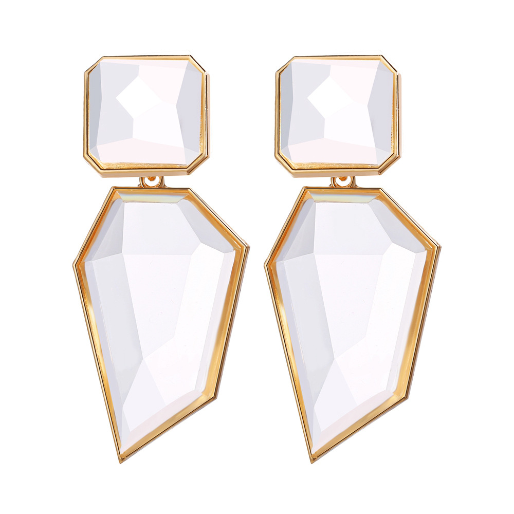Fashion Exaggerated Geometric Acrylic Earrings  Spring Models Bohemian Earrings Nihaojewelry Wholesale display picture 2