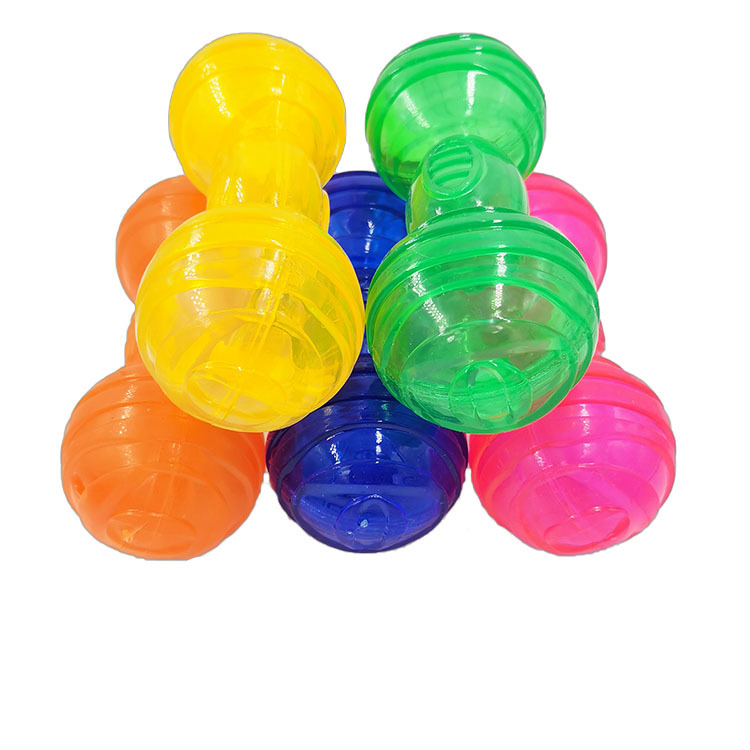Fábrica transfronteriza en stock PET TPR hueso Barbell sonido juguete mordedura-resistente transparente perro suministros de juguete