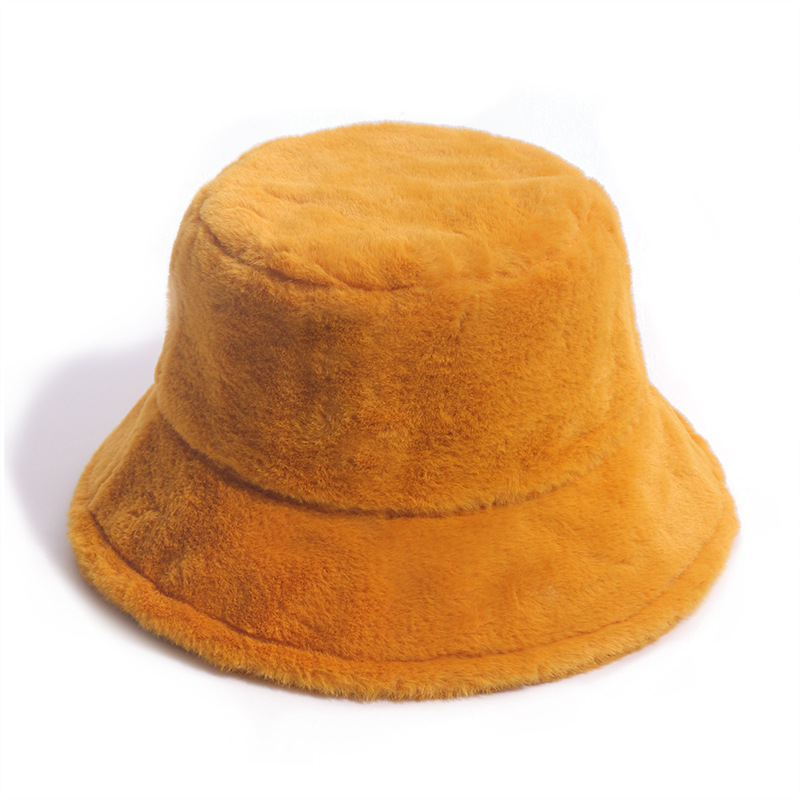 Unisex Mode Einfarbig Nähen Flache Traufen Bucket Hat display picture 14