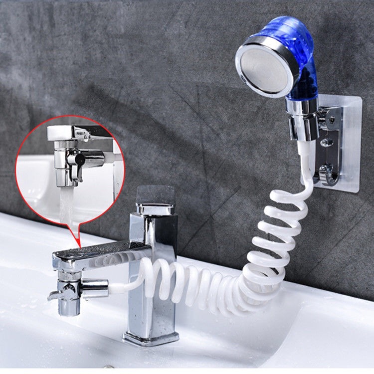 4 puntos de corte único grifo de la válvula externa separador de agua cabeza de lavado ducha boquilla artefacto lavabo Dispositivo de lavado de la cabeza de mano
