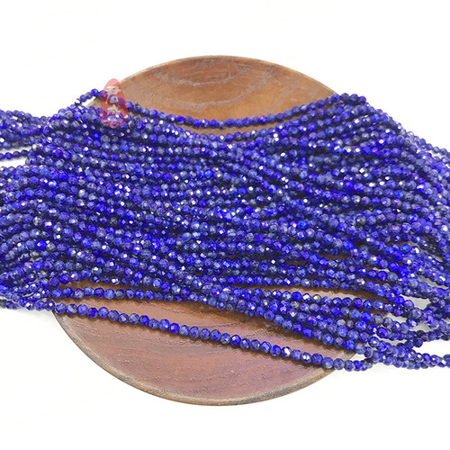 Natural Lapis Lazuli Faceted Half-Finished Bead Ring Tassel Bracelet DIY Accessory Supply Factory Wholesale