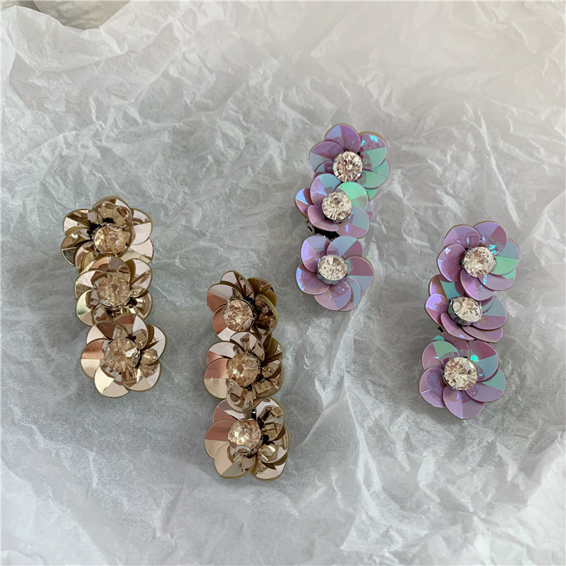 fashion style jewelry baroque vintage acrylic flower petals purple diamond long earrings wholesale nihaojewelrypicture4