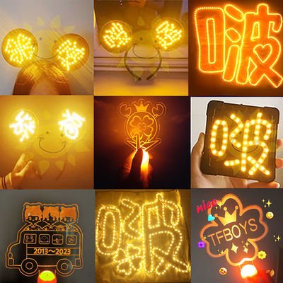 Mini King Wang Jun ultrathin Light board Hand lamp Copious Hair hoop tfboys Custom badges