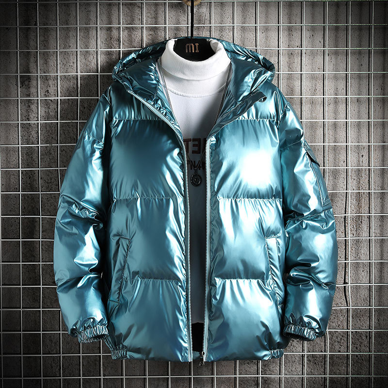Herenkleding Winter Nieuwe Stijl Reflecterende Glanzende Katoenen Jas Heren Dikke Warme Jas Katoenen Jas Capuchon Katoenen Jas Heren_voghion.com