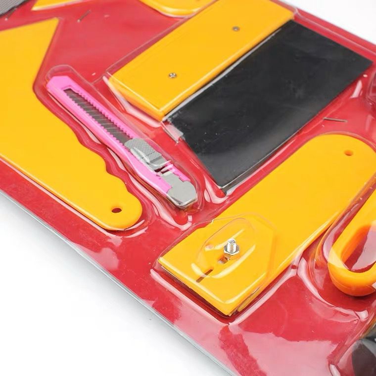 Raspador de película de coche conjunto de 7 piezas película de coche herramienta raspador de película conjunto de 7 piezas Paquete de tarjeta de succión 12-3B \ 923 image 2