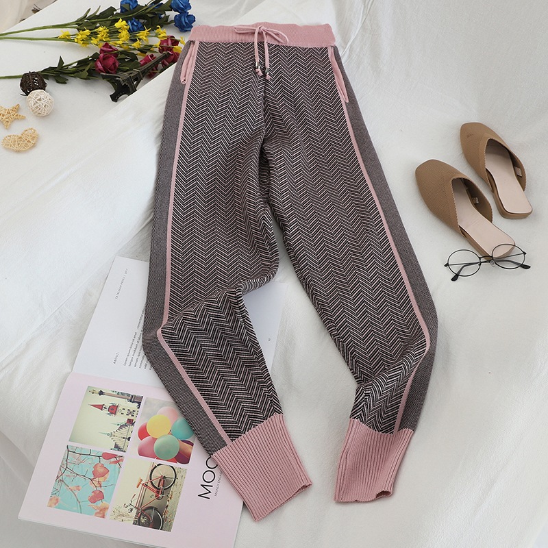 Women's Knitted Jacket And Elasticated Trouser Pant Set For Women_voghion.com