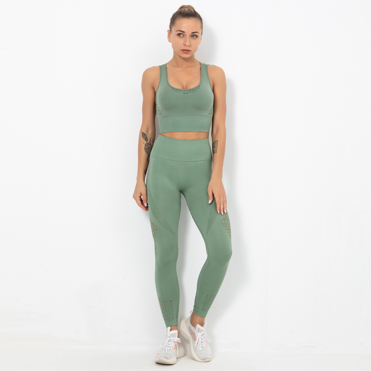seamless knitted quick-drying sports yoga suits  NSLX12872