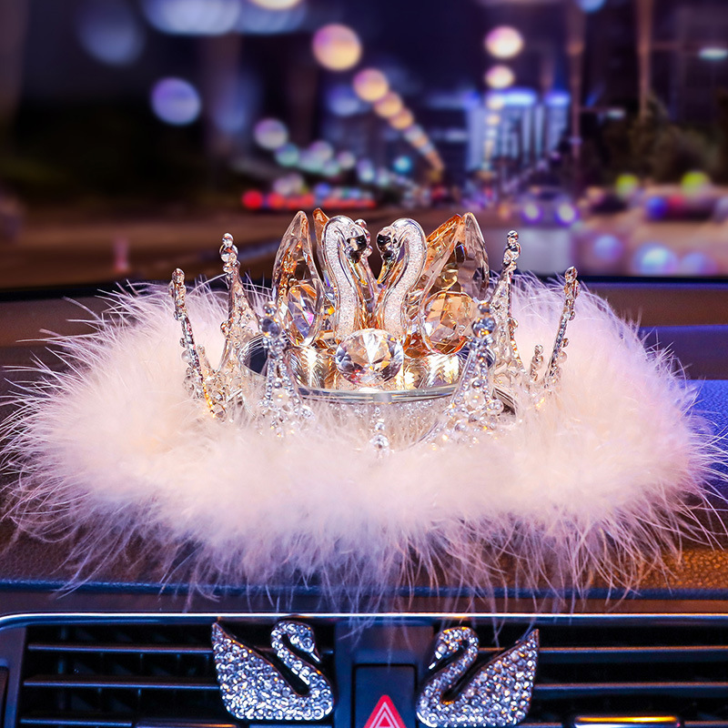 샴페인 스완 향수 시트 + 크라운 A + 깃털 미끄럼 방지 매트