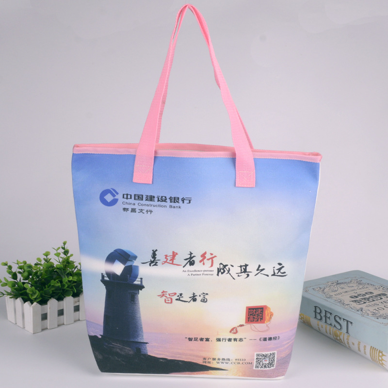 厂家批发全棉帆布袋 彩色印花全棉购物袋女士动漫卡通学生单肩包