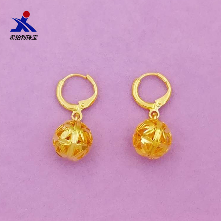 Bonato -plated hollow ball Ms. earpiece Electro -plated imitation…