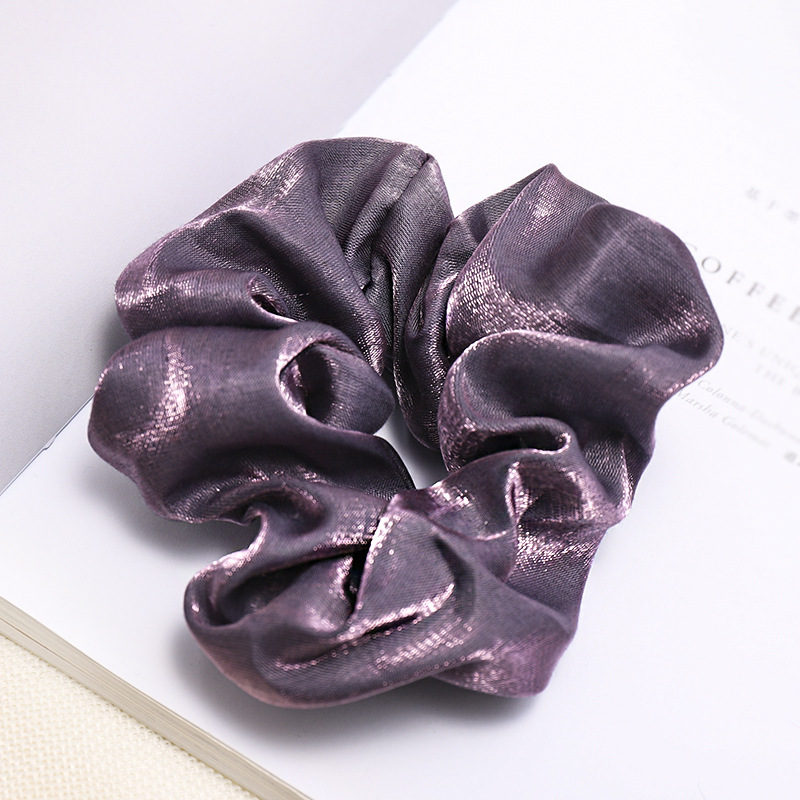 Fashion And Colorful Bright Silk Art Large Intestine Ring Bundle Hair Scrunchies Wholesale Nihaojewelry display picture 11