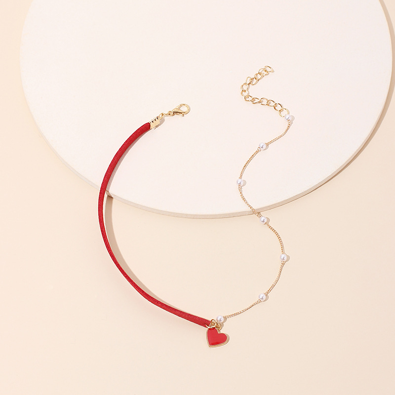 Collar Asimétrico De Perlas Con Cadena De Clavícula Para Mujer display picture 6