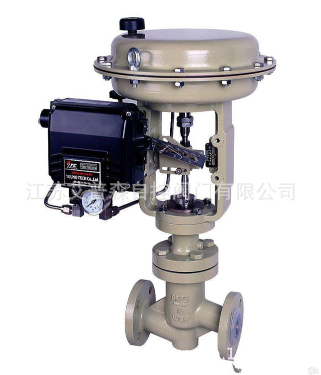 铸钢衬氟酸碱调节阀 ZJHPE-16气动薄膜衬氟单座法兰调节阀