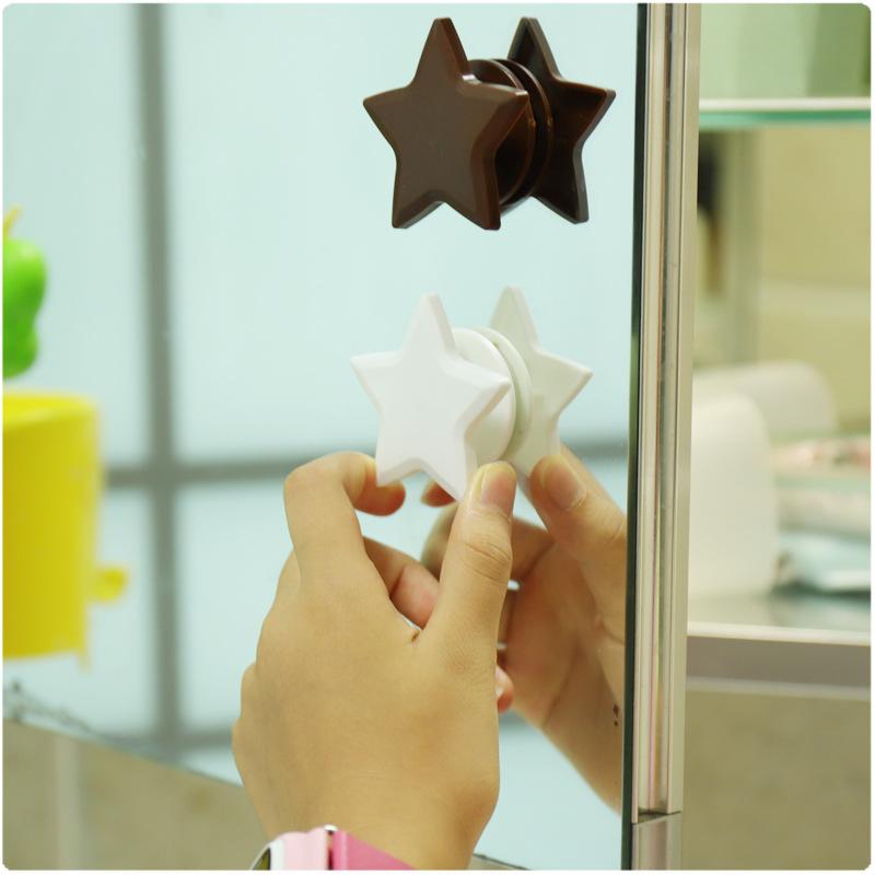 security Supplies Paste Cabinet door handle Glass door baby security Swing Sliding door star Moon handle