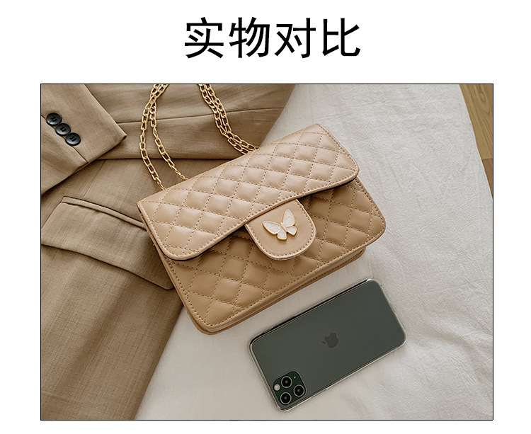 Fashion Messenger One-shoulder Diamond Small Square Bag display picture 27