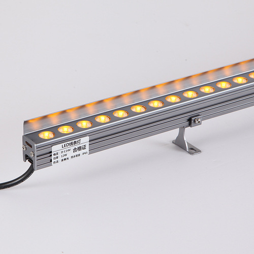 LED linear light outdoor hotel building facade lighting project wall washing light waterproof DMX512 remote control 12W