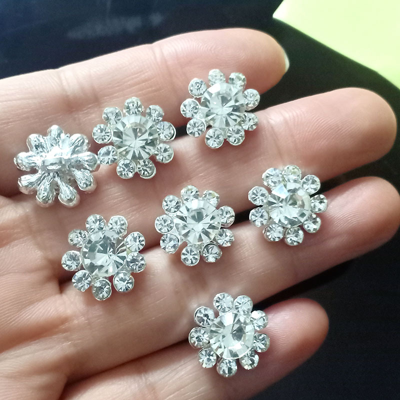 15毫米现货定制金属水钻纽扣皮草扣钻扣手缝扣衬衫扣毛衣扣袖口扣|ru