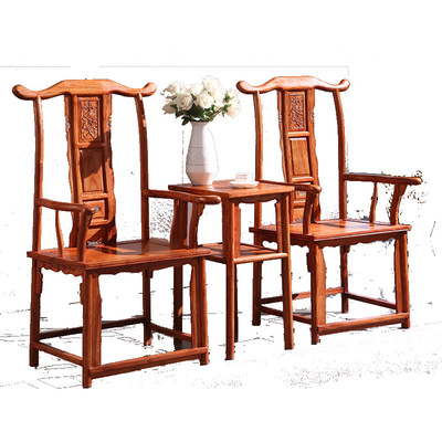红木小椅子花梨木小官帽椅刺猬紫檀餐椅实木中式茶桌靠背椅书桌椅|ms