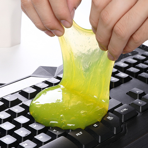 Computer keyboard soft glue car gap dust cleaning tool dust removal magic sticky dust mechanical artifact