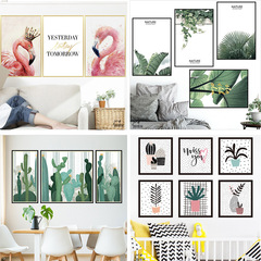 Wall Decal Tropical Green Leaves Bedroom Literary Warm Romantic Dorm Simple Scandinavian Wall Decor Sticker Fresh