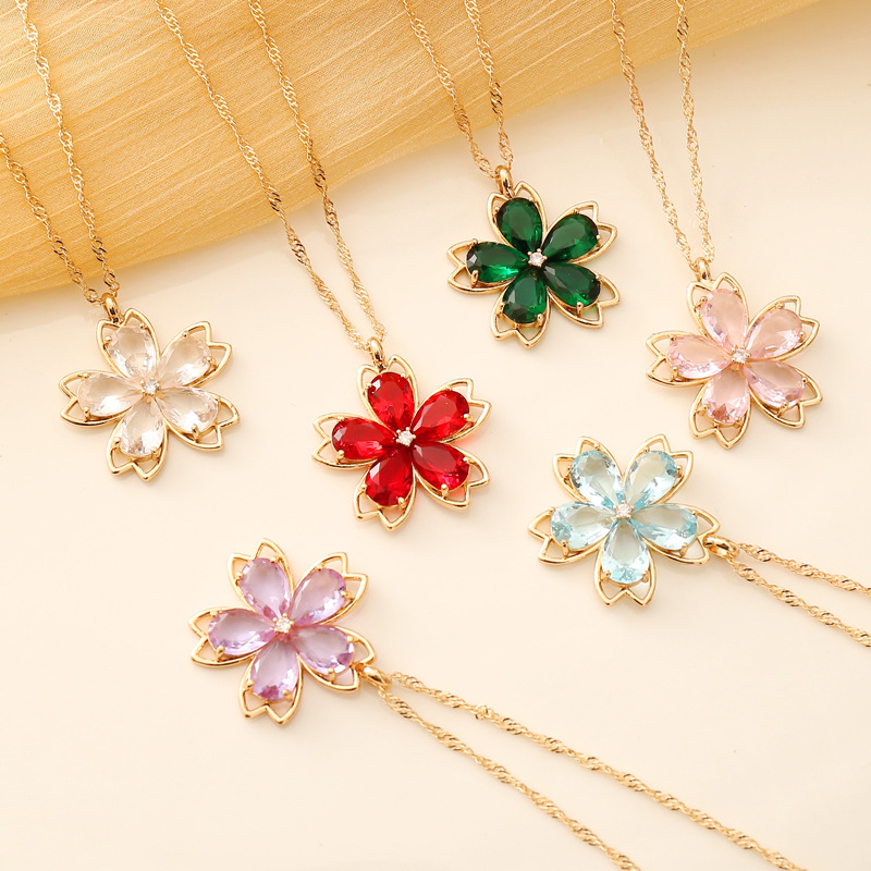 Alloy 18K Gold Plated Fashion Plating Flower Necklace display picture 14